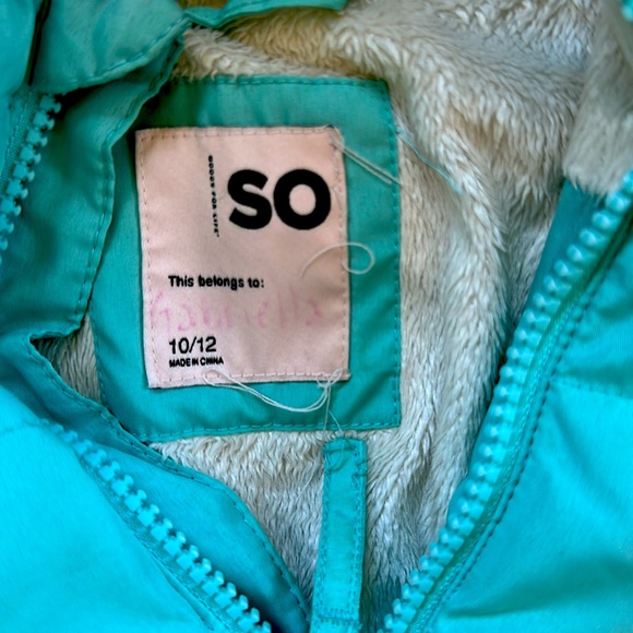 ❄️ Girl’s Teal Jacket with soft lining ❄️ - Picture 2 of 3